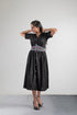 BLACK WAIST EMBROIDERY DRESS